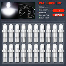 20x White T5 Wedge 70 73 74 Led Bulb Instrument Dashboard Panel Cluster Lights