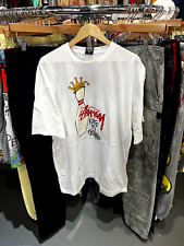 Vintage Stussy King Pin King Of Gear White T Shirt Size Xl New With Tags