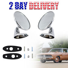 2 X Chrome Door Mirrors Outside Exterior Rearview For 1966-1975 Dodge Plymouth