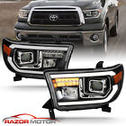 For 2007-2014 Toyota Tundrasequoia Square Projector Black Headlights