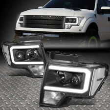 Led Drl For 09-14 Ford F150 F-150 Black Clear Projector Headlight Head Lamps