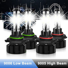 4x 9005 9006 Led Combo Headlight Bulbs 4side High Low Beam Kit Super Xenon White