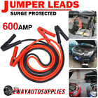 Heavy Duty 2 Gauge 10ft Car Booster Jumper Cables Emergency Battery Power 600amp