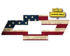 Chevy Bowtie Symbol Logo W American Flag Imposed Decalsticker Chevoret P74