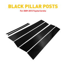 6x Car Door Window Pillar Post Cover Trims Black For 2009-2013 Toyota Corolla