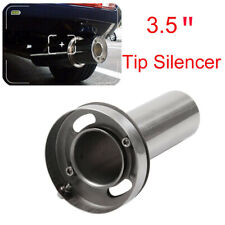 3.5 Adjustable Round Tip Silencer Exhaust Muffler Removable Stainless For Honda