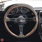 Viilante 2 Deep 6-hole Steering Wheel Walnut Wood Grain Satin Black Momo