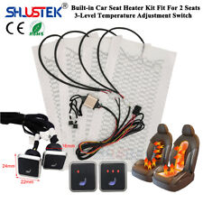 Universal Car Seat Heater 12v Carbon Fiber Heating Pad 3 Levels Square Switch