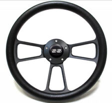 1969 - 1972 Chevelle Black Steering Wheel Black Powder Coat Full Kit Ss Horn