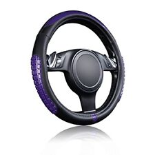 Flying Banner Car Steering Wheel Cover Velvet Cool Gel Massage Black Purple