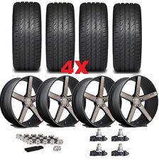 Niche Milan Wheels Rims Tires 235 40 19 Package Set Fit Accord Black Tint Five 5