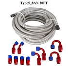 20ft Stainless Steel Braided 6810an Cpe Fueloilgas Hose Line Fittings Kit