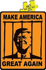 Anti Trump Lock Him Up Make America Great Again Funny Decal Sticker P209