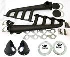 Big Block Chevy Lake Style Headers Black Lakester 4 Steel Turn Outs 396 - 502