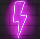 Usb Or Battery Neon Signs Lightning Usb Night Light Led Room Desktop Decor Pink