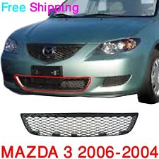Fits 2004-2006 Mazda 3 New Bumper Grille Sedan Center Front Textured Plastic