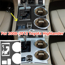 For Toyota Highlander 08-13 Carbon Fiber Interior Console Gear Shift Cover Trim