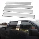 Fit For 2004-2014 Ford F150 Super Cab Crew Chrome Pillar Post Trim Cover Silver