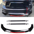 For Dodge Ram 1500 Front Bumper Red Lip Splitter Spoiler Body Kits Strut Rods