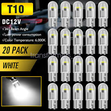 20x T10 194 168 W5w 2825 Cob Led License Plate Interior Light Bulbs 6000k White