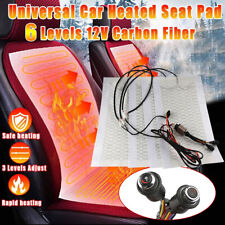 4 Pad Universal Auto 6 Level Carbon Fiber Car Seat Heater Heated Warmer 12v Kits