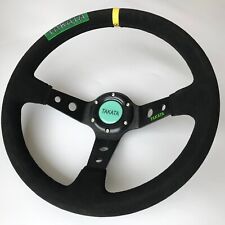 350mm Takata Suede Deep Dish Racing Steering Wheel Fit Momo Hub Omp Hub Drifting