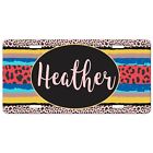 Animal Print Leopard Cheetah License Plate Monogram Personalized Mothers Day