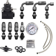 Universal Adjustable Efi Fuel Pressure Regulator Kit With 0-100psi Gauge An6-6an