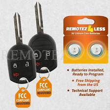 2 New Uncut Remote Head Ignition Key Keyless Entry Combo Car Fob For Ford