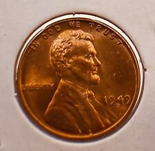 1949-d Lincoln Wheat One Cent Coin Full Red Gem Uncirculated Condition