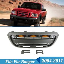 Abs Front Grille Light Fits For Ford Ranger 2004-2011 Black Upper Grill Bumper