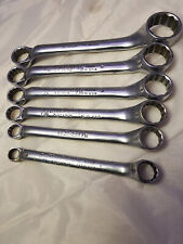 Vtg 6 Piece Snap On Toolsbluepoint Stubby Offset Double Box End Wrench Set