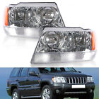 Fit For 1999-2004 Jeep Grand Cherokee Front Headlights Left Right Chrome Housing