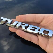 3d Turbo Logo Silver Car Styling Sticker Metal Emblem Badge Decal Car Accessory