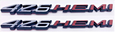 426 Hemi Emblems 2008- Present Challenger Charger Retro Hood Shaker. Pair