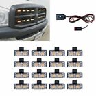 Car Front Amber 32 Led Grill Mount Strobe Light Emergency Flashing Tow Truck Kit