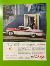 1957 Dodge Custom Royal Lancer Swept Wing Magazine Ad - 13 12 X 10 12