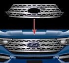Fits Ford Explorer 2020-21 Snap On Chrome Grille Overlay Full Front Grill Covers