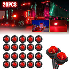 34 12v Marker Lights Led Bullet Amber Red Truck Trailer Rv Round Side Lamp
