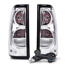 Tail Lights Brake Lamps Chrome Fit For 2003-2006 Chevy Silverado 1500 2500 3500