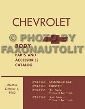 Impala Bel Air El Camino Body Parts Book 1958 1959 1960 1961 1962 1963 Biscayne