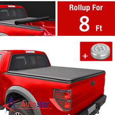 8ft Soft Roll Up Tonneau Cover For 2002-2018 Dodge Ram 1500 2500 3500 Long Bed