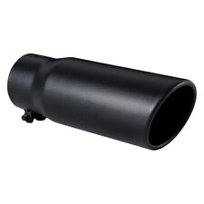 Car Exhaust Tip 2.5 Inlet Black Coated Stainless Steel Muffler Pipe Bolt On