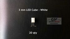 12 Volt White 3mm Led Cubes For Gm Dash Bulbs Switches Built In Resistor 20 Qty