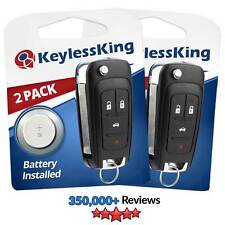 2 New Replacement Keyless Entry Car Remote Flip Key Fob Control For Oht01060512