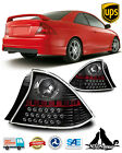 Led Black Clear Lens Tail Lights Rear Lamps Pair For 2001-2003 Honda Civic Coupe