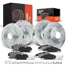 Front And Rear Drilled Brake Rotors Ceramic Brake Pads For Ford Mustang 94-04