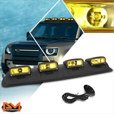 Universal 4x4 Off-road Amber Lens Roof Top Mounted Cab Fog Light Lamp Wswitch