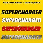 Supercharged Hood Side Fender Decal Fits Ford Mustang Gt Challenger Hellcat