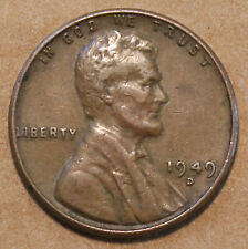 1949 D Lincoln Wheat Cent Vf-ef